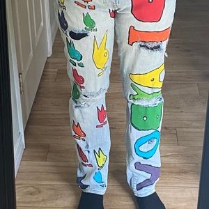 HANDMADE CUSTOM playboy jeans ( by me )
